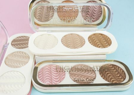 Хайлайтер SeVen Cool Extra Shimmer Highlighter, 3 цвета, тон 02