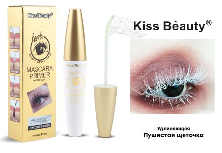 Цветная тушь Kiss Beauty Белая, Удлиняющая